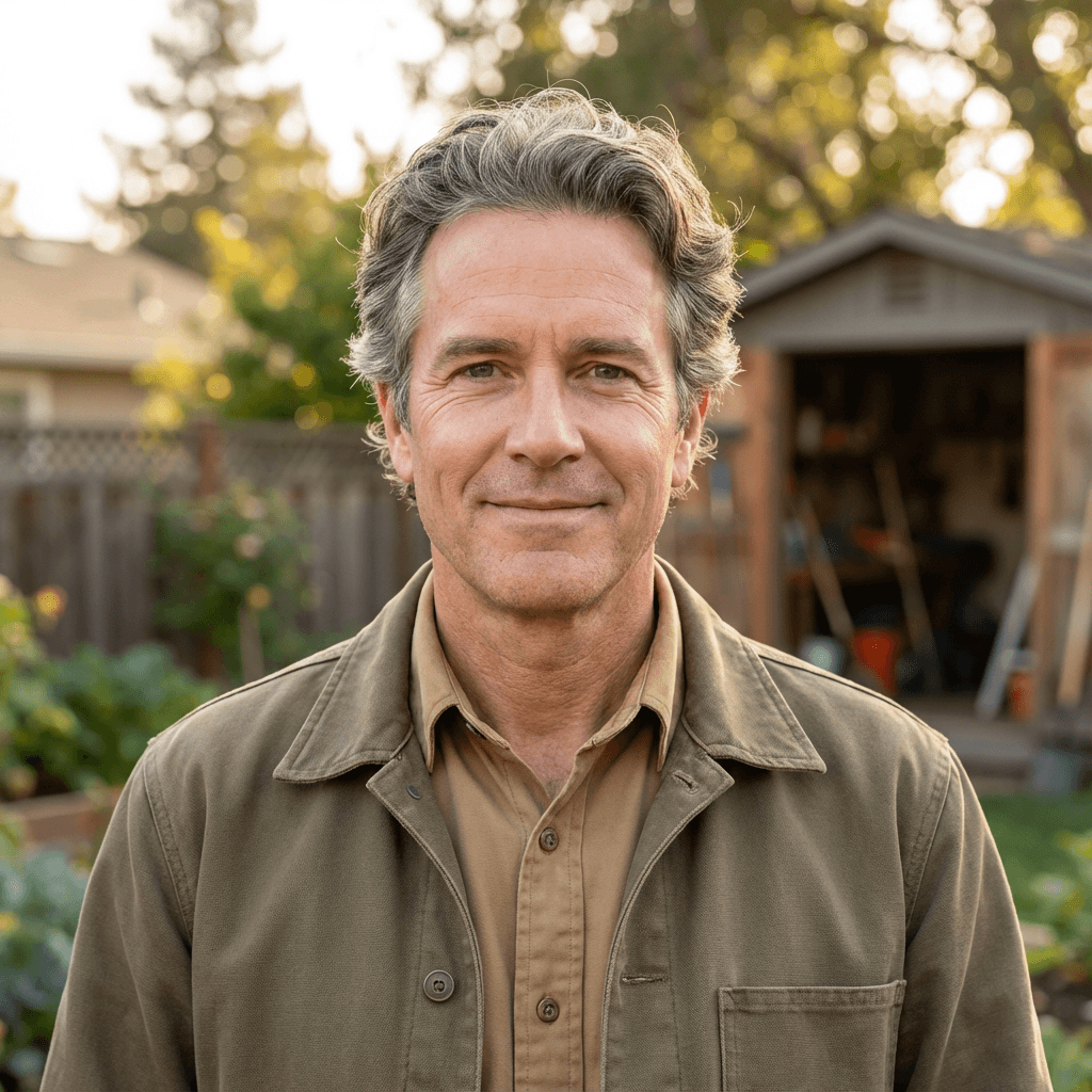 Steve Bennett in a short-sleeve shirt outdoors