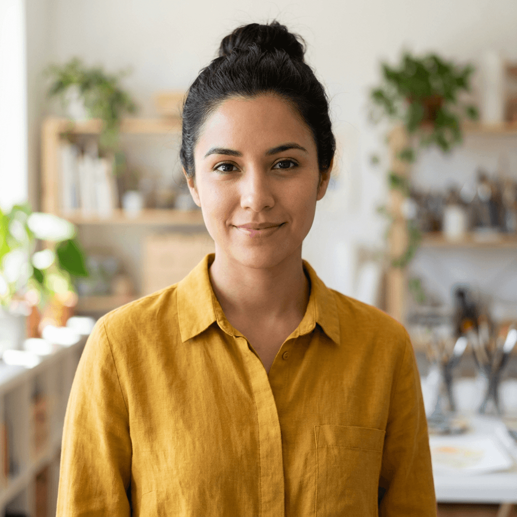 Female property owner in her 50s, Hispanic, professional warm demeanor